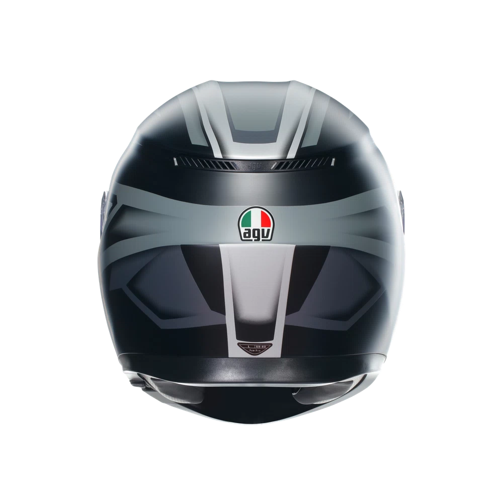 AGV K3 DOT(E2206) - COMPOUND MATT BLACK/GREY