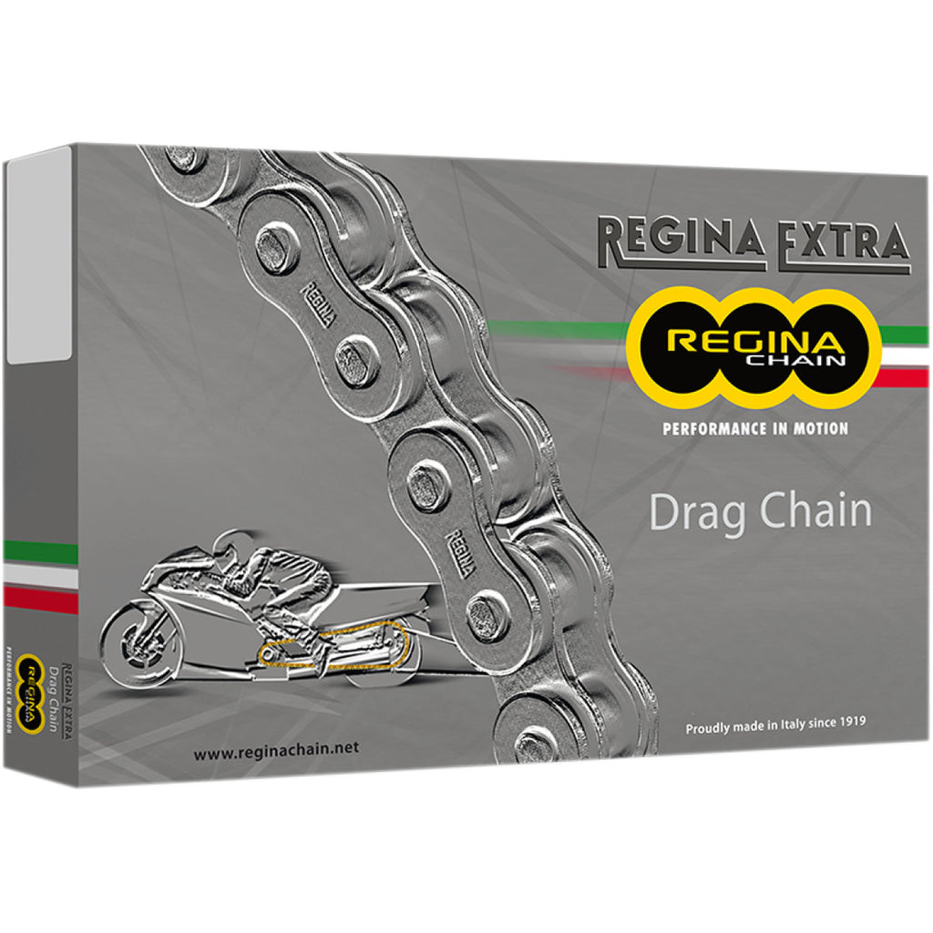 REGINA 520/135 DR 150 CLIP LINK 520 NON-SEAL DRAG RACING DRIVE CHAIN / GOLD|BLACK / STEEL