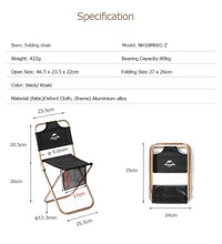 تحميل الصورة في معرض الصور Naturehike NH17Z012-L Portable Mini Folding Stool Foldable Chair Seat a Qucik Rest - Alhawee Motors 