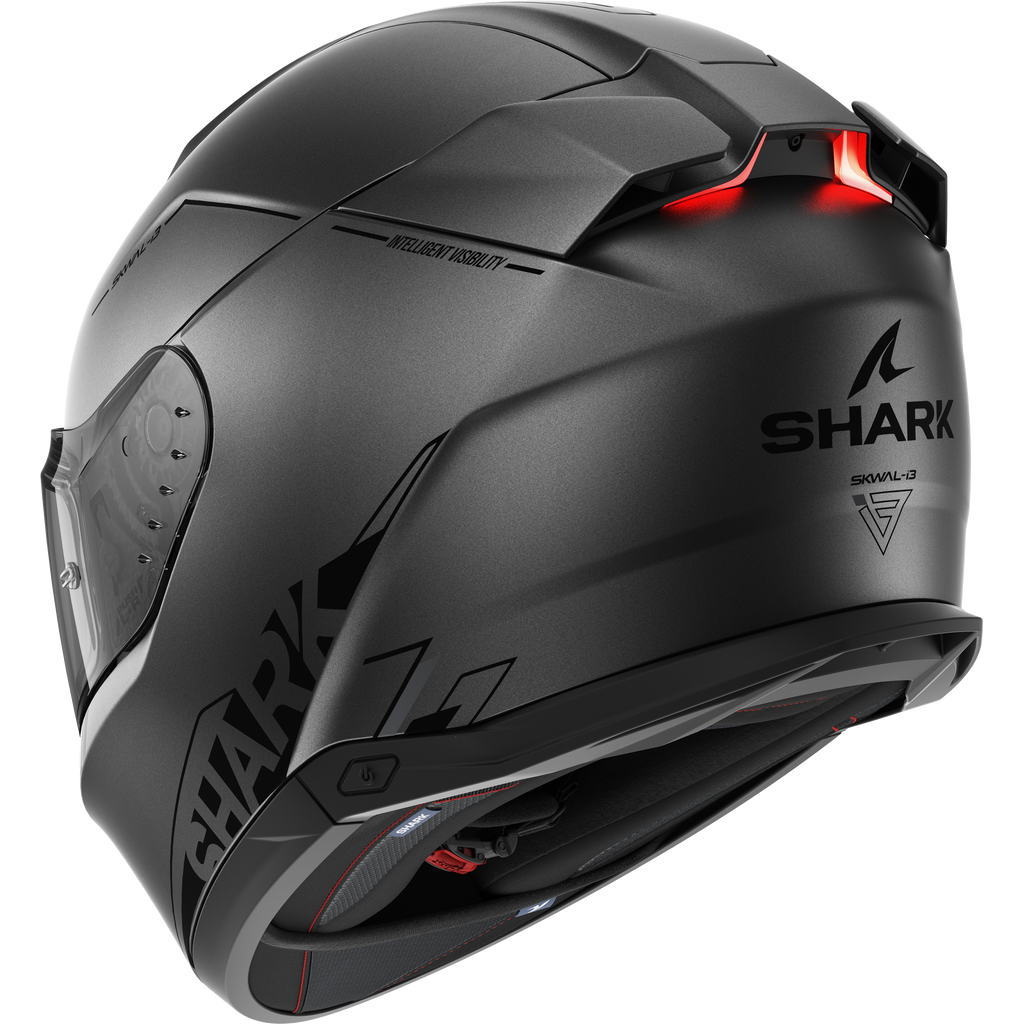 SHARK SKWAL i3 BLANK SP HELMET MAT ANTHRACITE BLACK SILVER