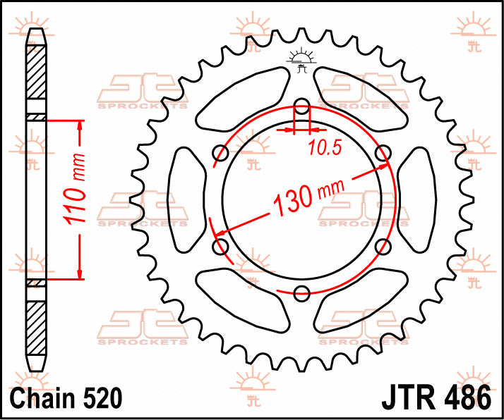 SPROCKET REAR 47T 520