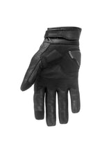 تحميل الصورة في معرض الصور Leather Motorcycle Gloves - ONYX BLACK 01 